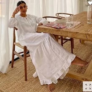 J. Crew long sleeve tiered linen dress